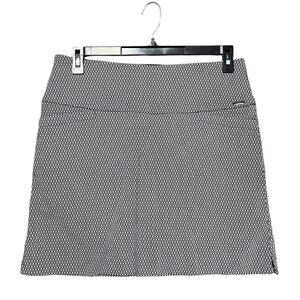 S.C. & CO. Large Skort Black White Tummy Control Pull On Pockets Tennis Golf